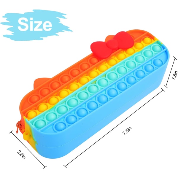 Case gnagare pionjär brevpapperslåda kreativ tecknad silikonväska 3D pennväska-Enhörningspulver