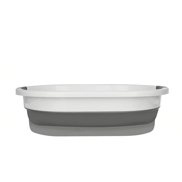 Sammenleggbar vaskekurv / balje - Sammenleggbar kurv 25L grå gray