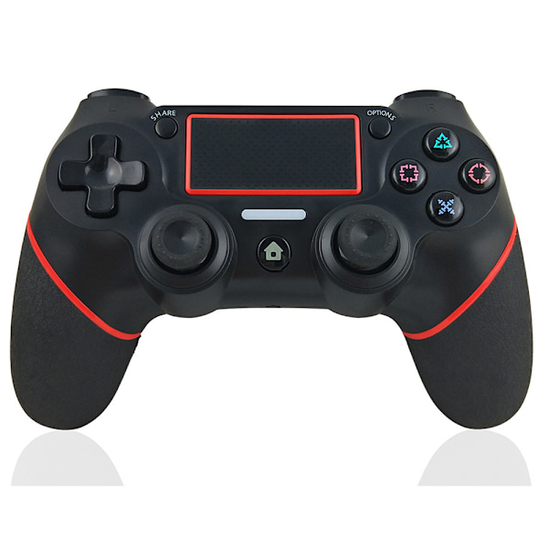 PS4-ohjain Langaton ohjain Peliohjain Dual Vibrationilla ja 3,5 mm:n liittimellä - musta punainen