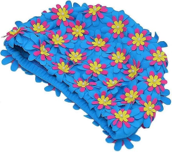 Badehætte Blomsterblad Retro Stil Badehætter til Kvinder, 2024 Ping