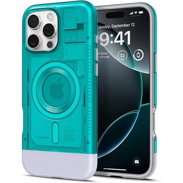 Spigen Fodral för iPhone 16 Pro Max, Classic C1 MagFit Designad för Apple iPhone 16 Pro Max - Bondi Blå Bondi Blue iPhone 16 Pro Max