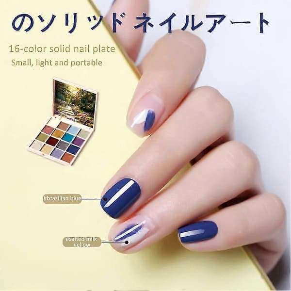 16 farver professionel creme gel solid neglelak neglekunst palet salon DIY sæt