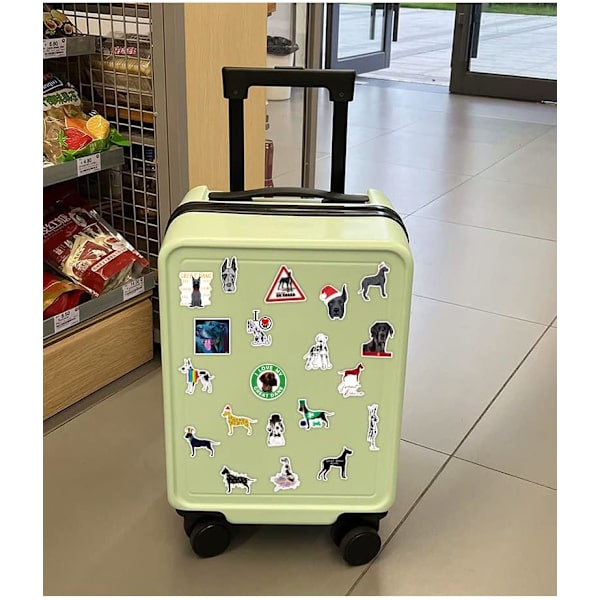 Great Dane Dog Sticker - 50 Pack Cute Dog Sticker Husky Vattentät Guld Hår Sticker Vattenflaska Laptop Utomhus Dekoration Present för Tonåringar