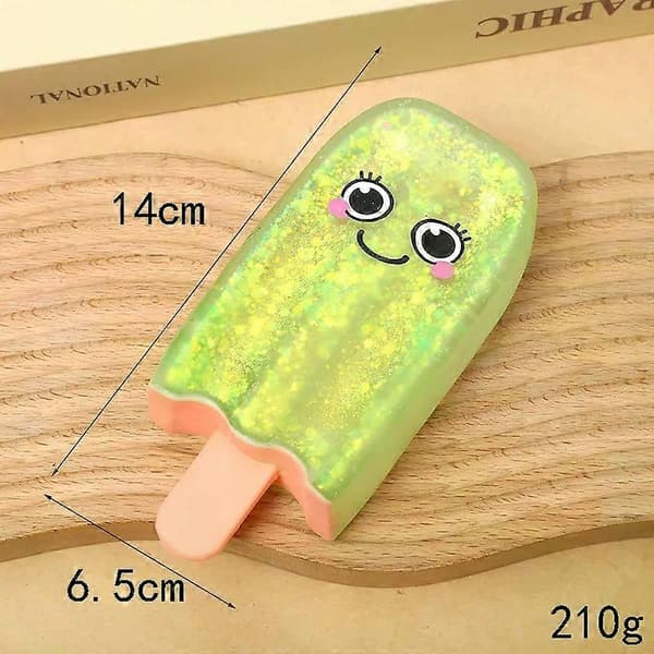 Glitter Ispind Squishy Legetøj, Langsom Rebound Mochi Klemme Fidget Legetøj til Stresslindring, Sød Simulation Is Decompression Legetøj, 146,5 cm 3PCS