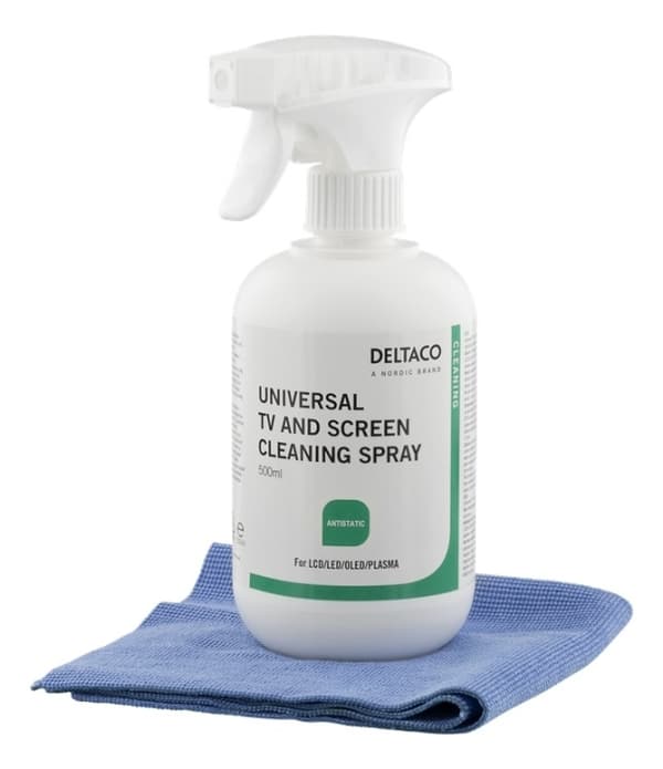 DELTACO Screen Cleaner for all types of monitors, 500ml, incl. micro Vit 600