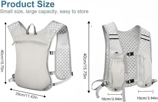 Running Vest Backpack with Reflective Strips - Lightweight Hydration Vest