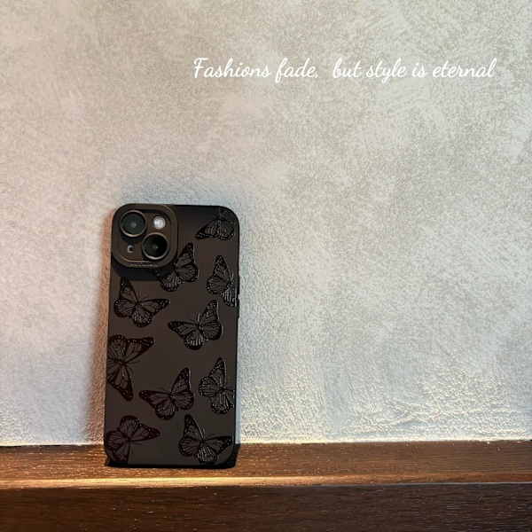 iPhone 16 Pro Max Skal 6,9 tum 2024, Estetisk Hjärtan Print iPhone 16 Pro Max Skal för Kvinnor Flickor Män, Silikon Skyddande Telefonfodral för iPhone Butterfly iPhone XR