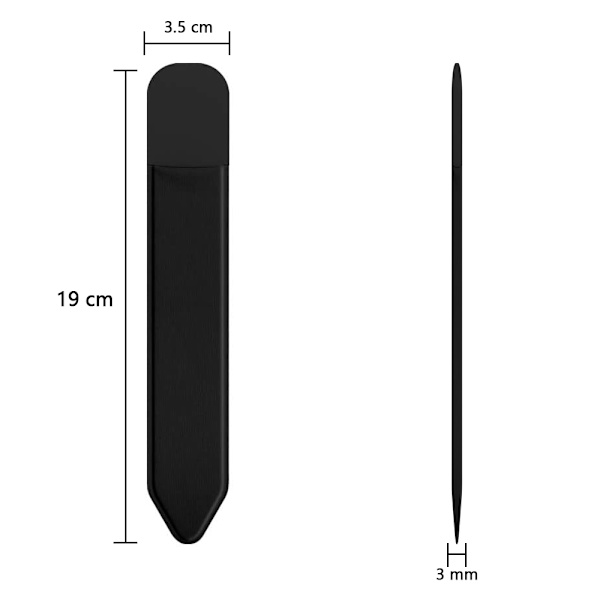 2 kpl yhteensopivaa Apple Pencil -koteloa - musta. Irrotettava joustava nahkatasku