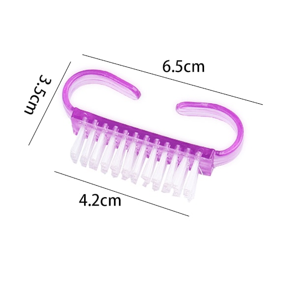 4PCS Nagelkonstverktyg Hård Borst Dammborste - Kloborste Lila smink
