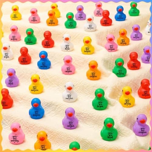 Skylety 24 st \"Tillbaka till skolan\"-present, mini-anka affirmationsstation klassrum Multicol