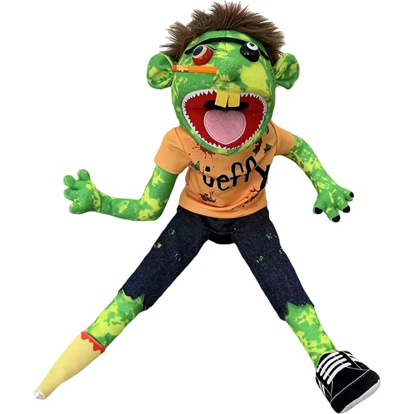 24-tums lång Jeffys syster Feebee Puppet Plushie Toy med fungerande mun - Rolig Puppet's Toy för idealisk present till barn