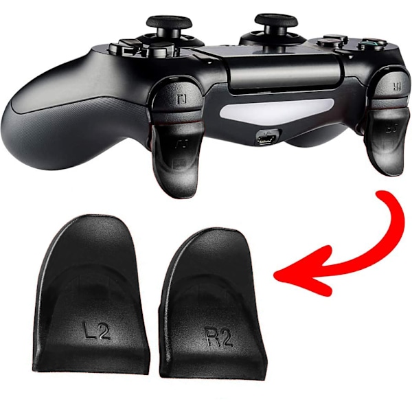 PS4-liipaimet L2 R2 -painikkeet Olkanapit Sarja Tarvikkeet Varaosasarja -musta