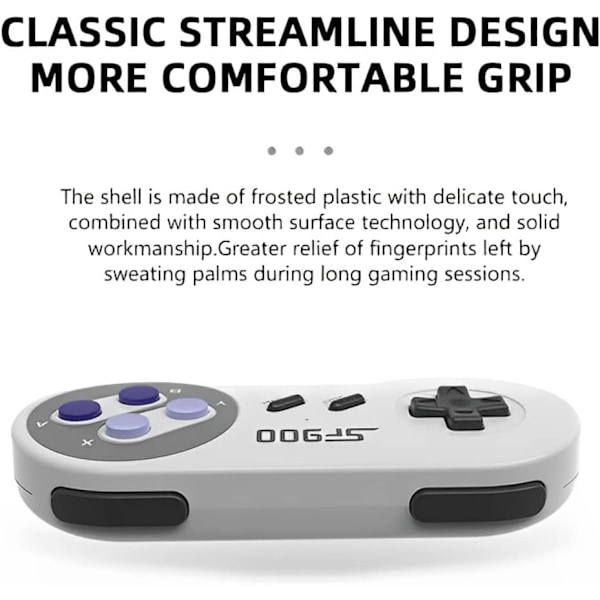 2 st Trådlösa USB SNES-kontroller, kiwitatá 2.4GHz Uppladdningsbar Klassisk SNES USB PC Spelkontroll med Mottagare för Windows PC MAC & RetroPie