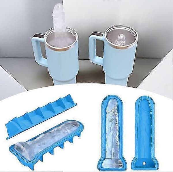 Silikon Prank Isbitsformbricka för iskalla cocktails Gör isblock Isbitar Vuxen Prank Liten 10cm Brun