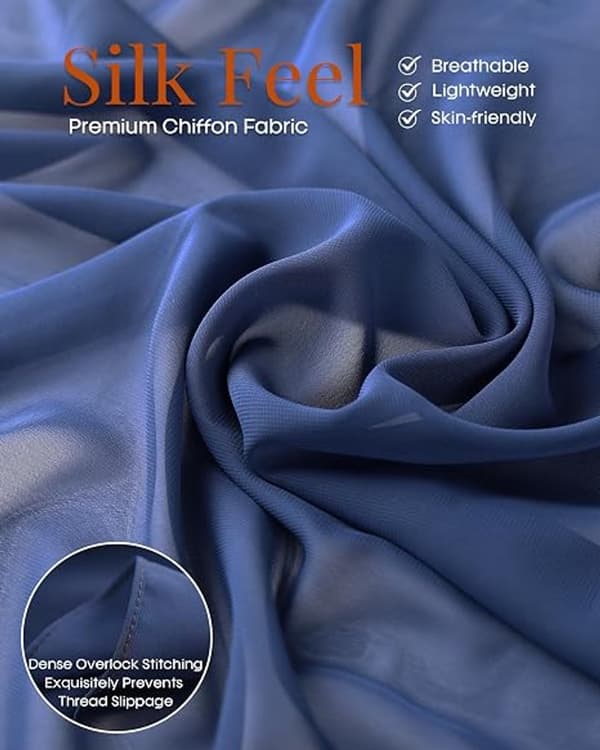 Women's Chiffon Shawl - Elegant Evening Stole - Soft Wrap for Weddings, Parties & Formal Events - Off-White Large Size