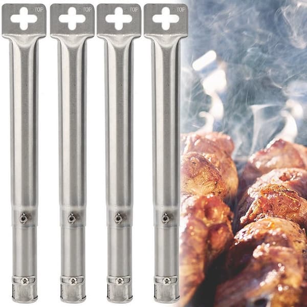 4 stk Universal Justerbar Rustfrit Stål BBQ Gasgrill Udskiftnings Lige Rør Brænder Barbec