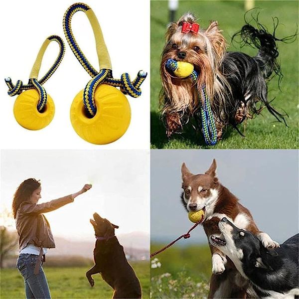 Valp Rolig Träning Boll Tugga Leksaker Spela Hämta Solid med Bärrep Husdjur Hund Leksak/M Kod