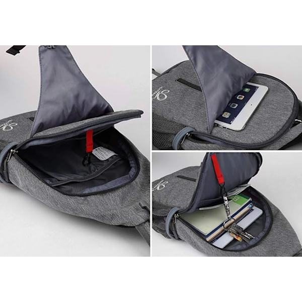 Crossbody Sling Rygsæk Sling Taske Rejse Vandring Bryst Taske Daypack