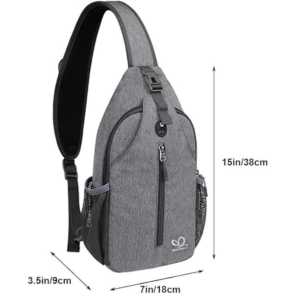 Crossbody Sling Rygsæk Sling Taske Rejse Vandring Bryst Taske Daypack