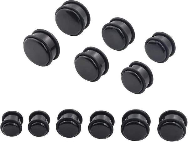 24 stk. store målere sæt ørestrækning 00g-20mm akryl tilspidsede plug tunneler piercing sætbebetter