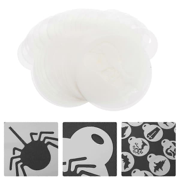 Halloween sjablonger Malemaler for DIY 24 stk hvit PET