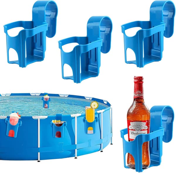 4-pak poolkopholdere, poolkopholder, pooldrikkeholder, pooltilbehør