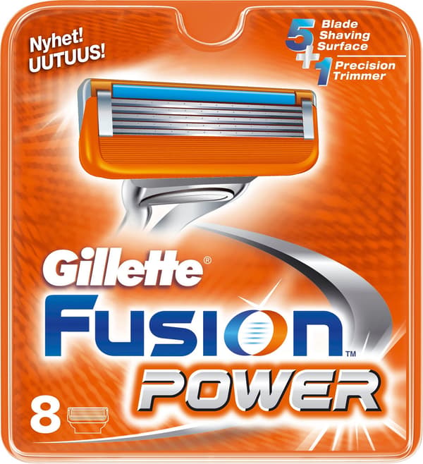 Gillette Fusion Power 8-pak Transparent transparent