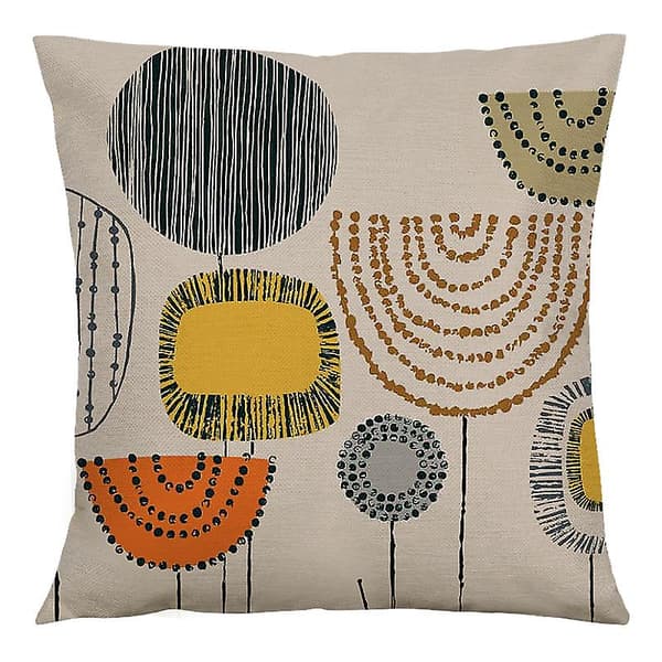Et sæt med 4 pudebetræk 45x45cm Blomster Hør Pudebetræk Dekorative Pudebetræk til Soveværelse Sofa Stol Seng Have