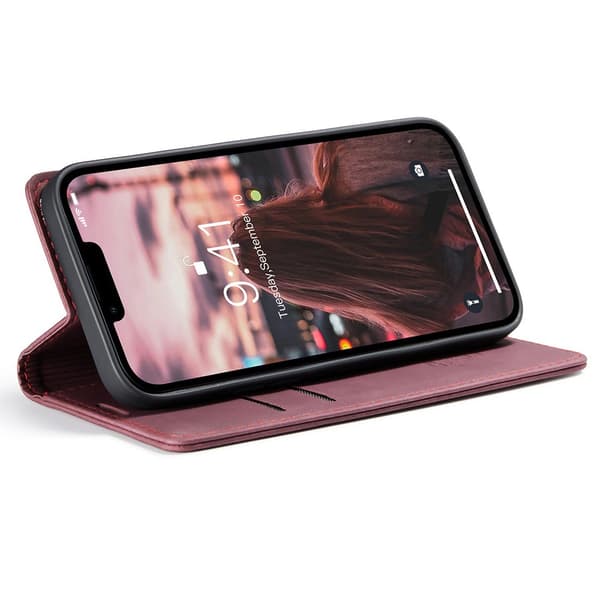 CaseMe Slim Wallet Case iPhone 15 Pro Rød