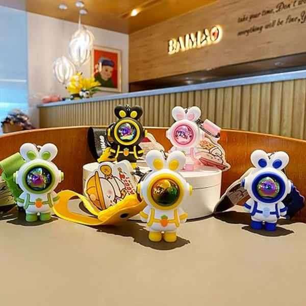 Söpö avaimenperä Kawaii Cartoon Rabbit Avaimenperät Tarvikkeet, Reppu Charms Auton Avaimenperä Pojalle Tytölle Naiset-Musta