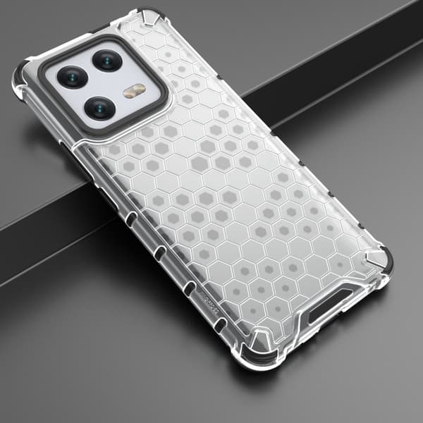 Xiaomi 13 Pro 5G Deksel Støtsikkert Honeycomb Tekstur Hvit 40