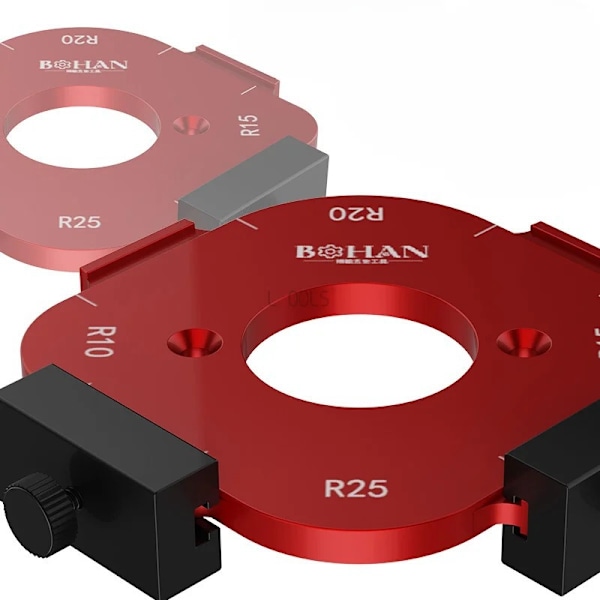 2 Styk Router Skabelon, 4 i 1 Router Radius Hurtigsæt til Træbearbejdning R10 R15 R20 R25 R30 R35 R40 R50, Radius Jig Router Skabelon Hjørne