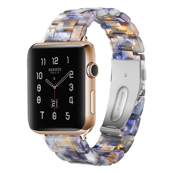 Yhteensopiva Apple Watch -rannekkeiden kanssa 38-40mm/42-44mm Sarja 5/4/3/2/1, Ohut hartsiranneke -42-44mm-Sininen jäämeri