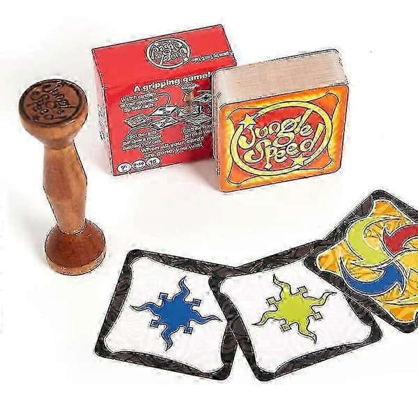 Jungle Board Game Brown Wood Token Spring Fast Pair Forest Speed Party Card Game
