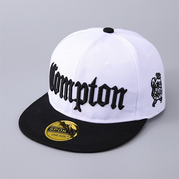 Compton Snapback Hat til Kvinder: Stilfuld Streetwear Baseballkasket med Justerbar Lukning og UV-Beskyttelse til Udendørsaktiviteter svart