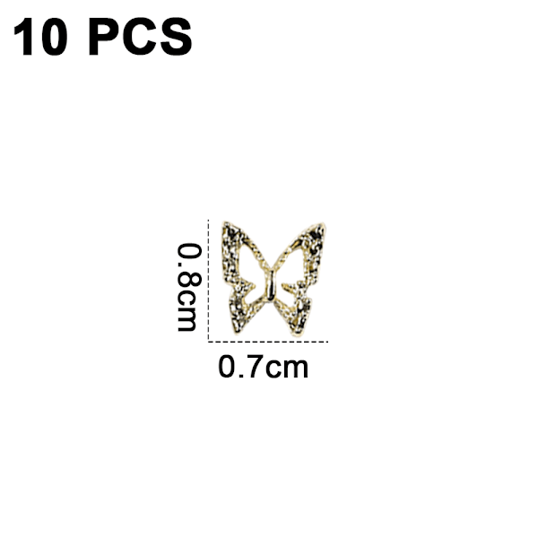 10 st Nail Art Legering Fjäril Prydnad-H96 smink