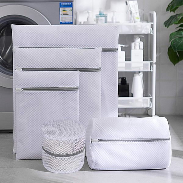 2 stk. Store Honningkage Delicates Tasker til Vaskemaskine, 24*24 Tommer Lingerie Tasker til Vaskeri, Rejse Opbevaring Organiser Taske til Bomuldstøj, Lagen