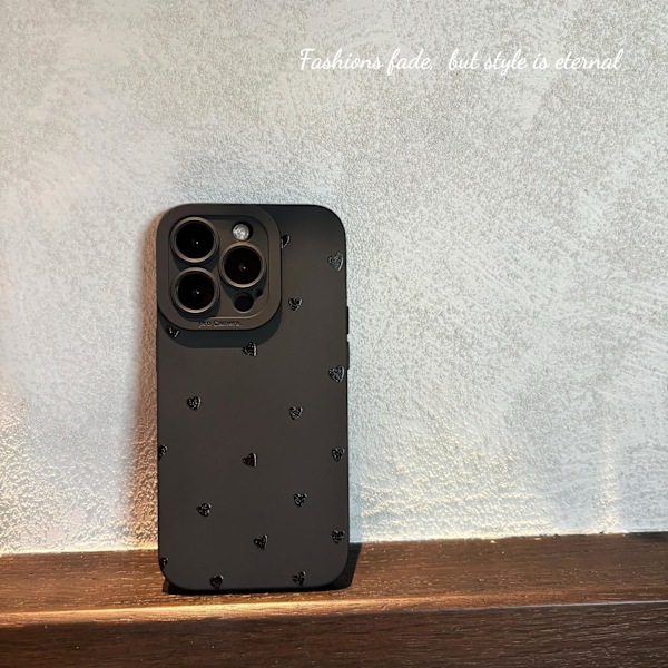 iPhone 16 Pro Max -kotelo 6,9 tuuman puhelimelle (2024), esteettinen sydänkuvioinen iPhone 16 Pro Max -kotelo naisille, tytöille ja miehille, silikoninen suojakuori iPhonelle Hearts iPhone 12 Pro
