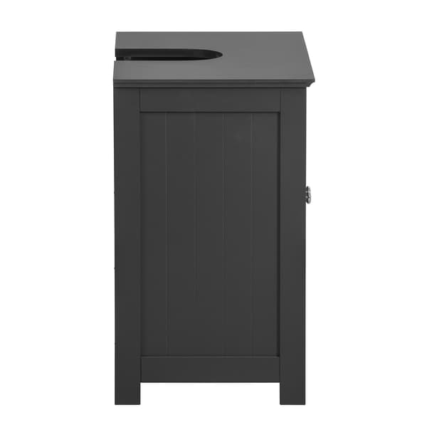 SoBuy Underskab til vask 2 doors Mørkegrå 60x35x58cm, moderne FRG237-DG