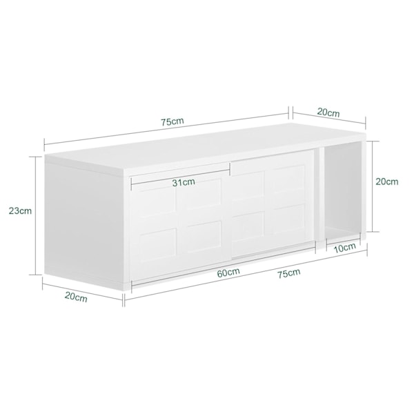 SoBuy Korkea kaappi Seinähylly Vaatekaappi FHK18-W Wall shelf