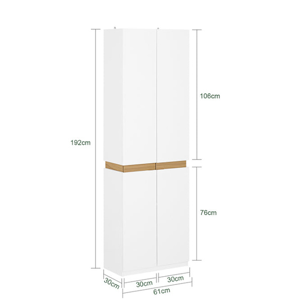SoBuy Garderobeskab Entrégarderobe Tøjskab KSB01-W 61*30*192cm