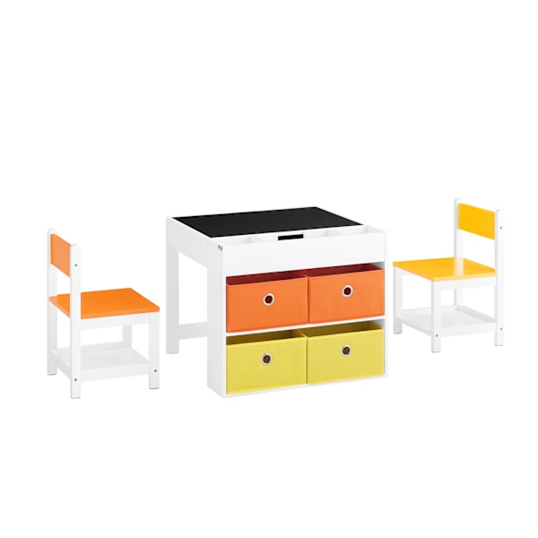 SoBuy 2-osainen Lasten pöytä ja tuolisarja KMB75-K-W Table:60*60*50cm