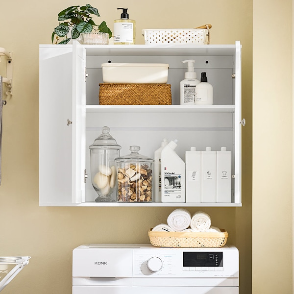 SoBuy Väggskåp med 2 dörrar Överskåp BZR188-W White 75*30*60CM