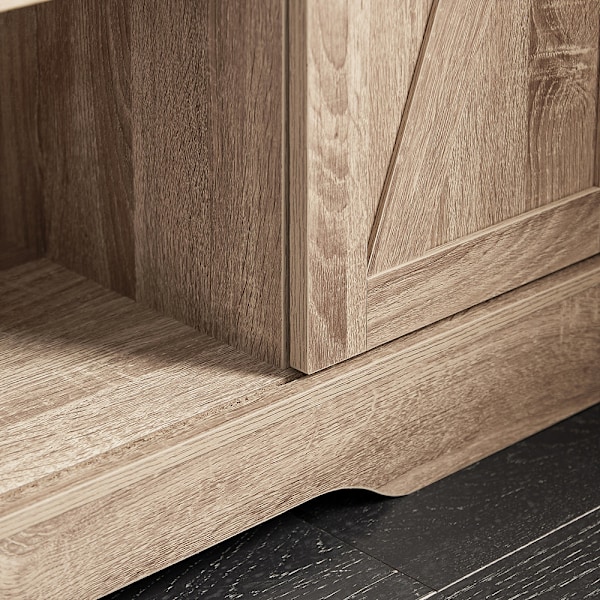 SoBuy Vitriinit Senkki Pöytäkaappi Vitriinikaappi FSB60-E Nature Cabinet with 2 doors