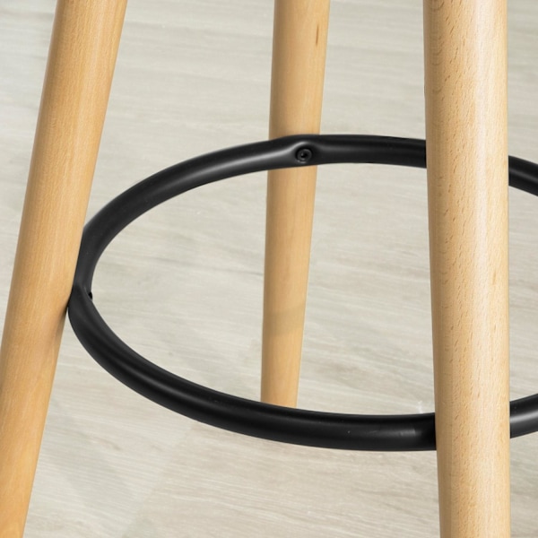 SoBuy Barstol med fotstöd Barstol Testad för 150 kg FST70-SCH svart W39 x D39 x H92cm
