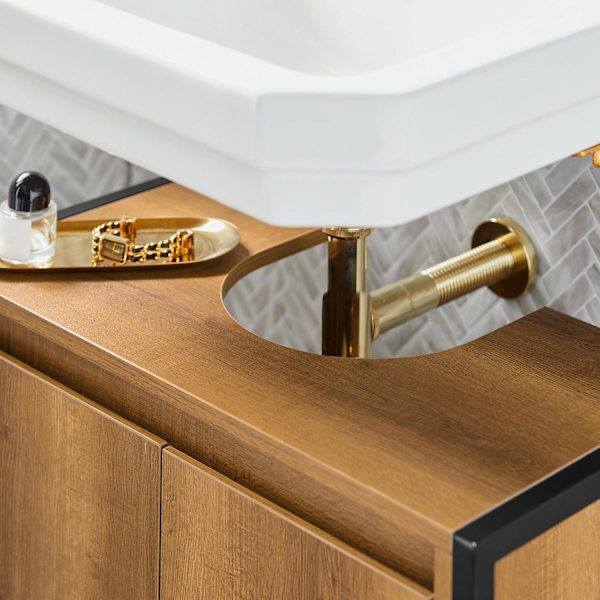 SoBuy Tvättställsunderskåp med 2 dörrar, Badrumsskåp BZR63-PF Sink cabinet(on wall)