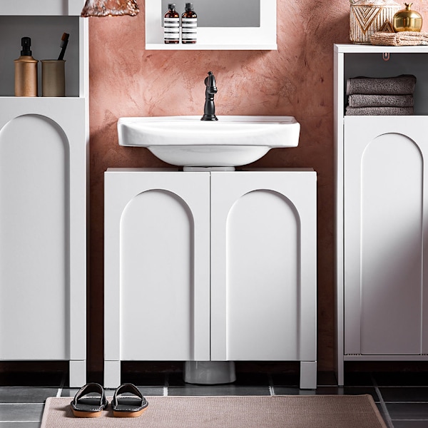 SoBuy Tvättställsunderskåp Badrumsmöbler BZR164-W Under sink cabinet