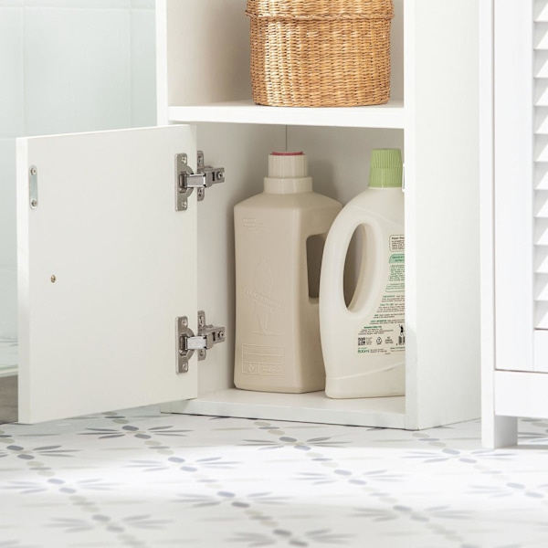 SoBuy Korkea kaappi Kulmakaappi Kapea lipasto Kirjahylly STR10-W White