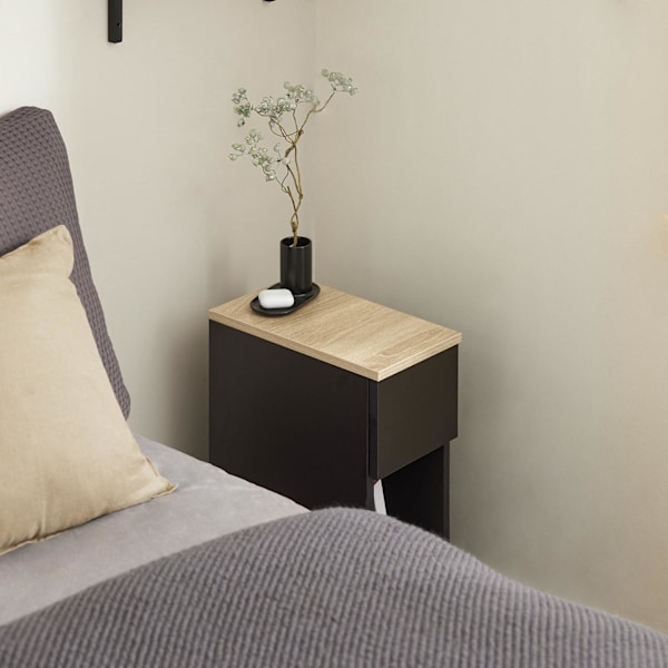SoBuy Moderne sidebord med opbevaring, sort FBT111-SCH Black 20*35*60cm