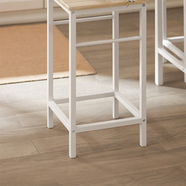 SoBuy Barbordssæt med 4 barstole Spisebord med stole OGT11-WN Light wood table with 4 stools